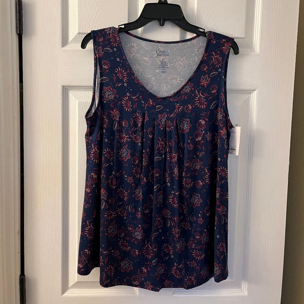 NWT Croft & Barrow Sleeveless Tunic Top